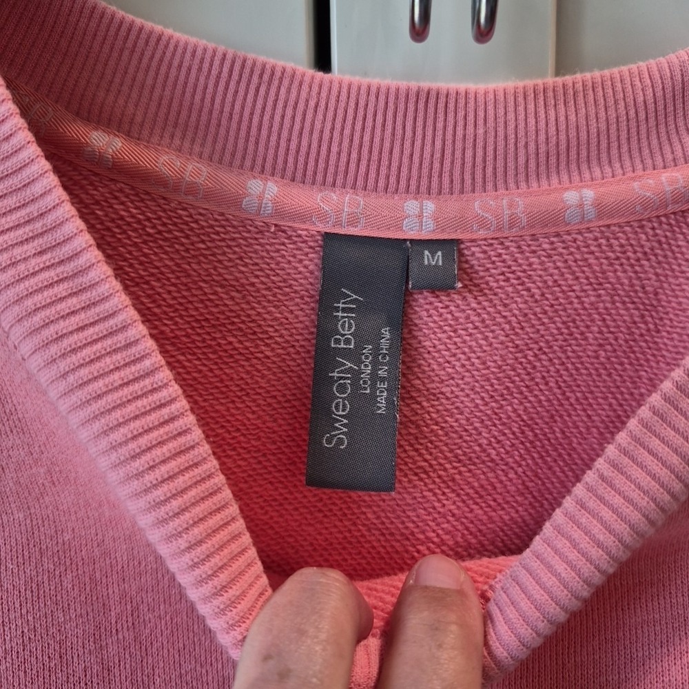 Sweaty Betty Pink Sweatshirt Sz M - Picture 4 of 5